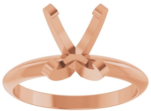 14K Rose 9x7 mm Oval Solitaire Engagement Ring Mounting (3)