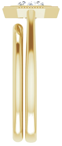 14K Yellow 6.5 mm Round Solitaire Engagement Ring Mounting (9)