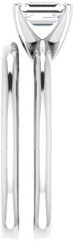 Sužadėtuvių Žiedas „Solitaire“ 585 Baltojo Aukso Emerald 6mm x 4mm (9)