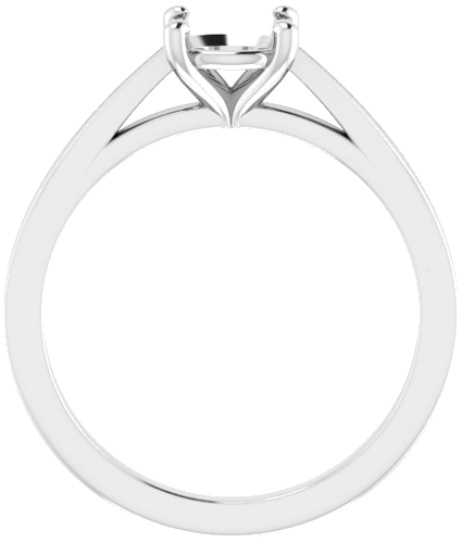 Sužadėtuvių Žiedas „Solitaire“ 14k white gold Round 6.5mm (2)