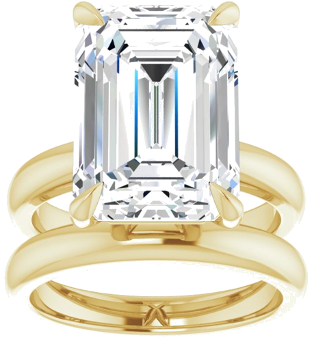 Sužadėtuvių Žiedas „Claw-Prong Solitaire“ 14k yellow gold Emerald 14mm x 10mm (8)