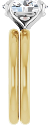 Sužadėtuvių Žiedas „Solitaire“ 585 Baltojo Ir Geltonojo Aukso Oval 10mm x 8mm (9)