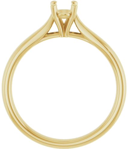 14K Yellow 6x4 mm Oval Engagement Ring Mounting (2)