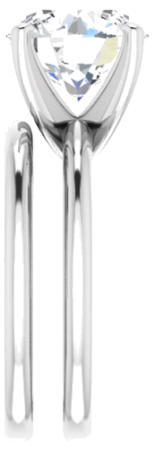 Sužadėtuvių Žiedas „Solitaire“ 585 Baltojo Aukso Round 10mm (9)