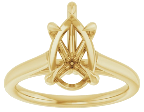 Sužadėtuvių Žiedas „Claw-Pong“ 14k yellow gold Pear 11.5mm x 7mm (3)