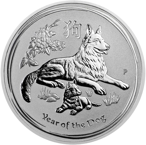 1/2 oz Year of the Dog 2018 (Lunar II) Australia Silver Coin (1)