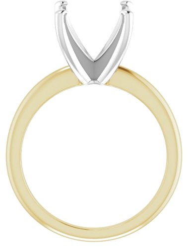 Sužadėtuvių Žiedas 14k yellow/white gold Square 8mm (2)
