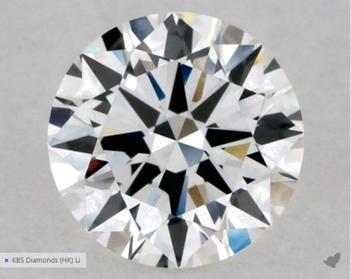 0.53 carat I-VVS2 Excellent cut Natūralus Round Deimantas (1)