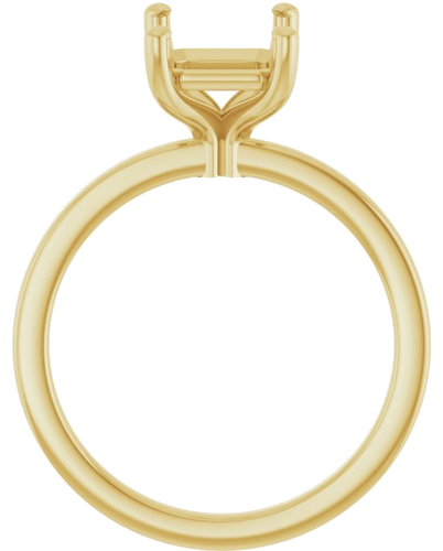 Sužadėtuvių Žiedas „Solitaire“ 14k yellow gold Emerald 9mm x 7mm (2)