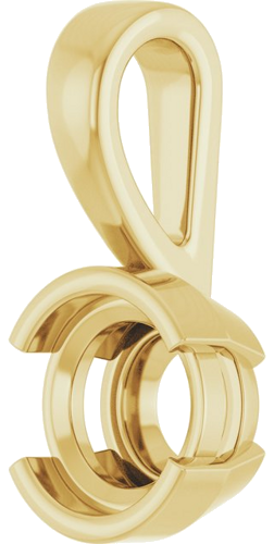14K Yellow 6.5 mm Round Pendant Mounting (2)