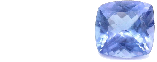 0.63 carat BLUE Cushion Tanzanite (1)
