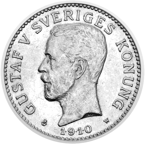 2 Kronor Gustaf V (1910 - 1940) Sweden Silver Coin (1)