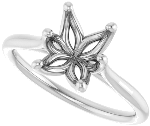 Sužadėtuvių Žiedas „Cathedral-Style Solitaire“ 14k white gold Emerald 8mm x 6mm (5)