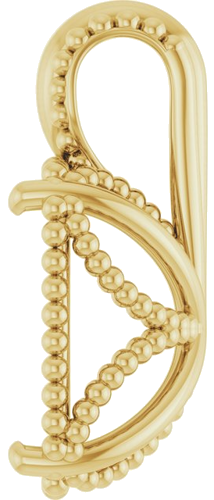 Pakabukas „Beaded“ 14k yellow gold Emerald 11mm x 9mm (3)