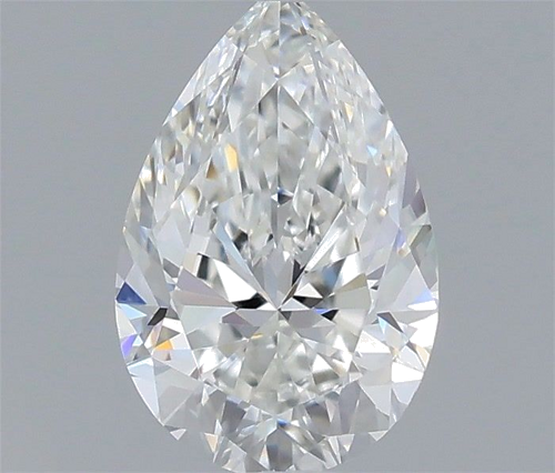 0.5 carat F-VVS2 Natūralus Pear Deimantas (1)