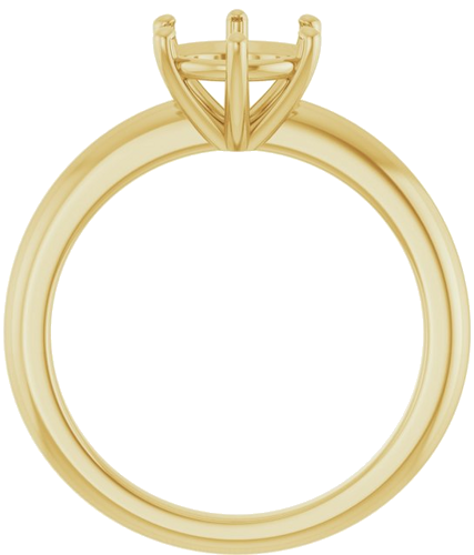 Sužadėtuvių Žiedas 14k yellow gold Round 7.4mm (2)
