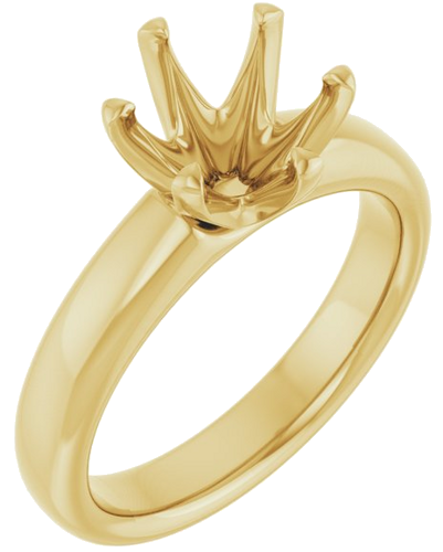 18K Yellow 8.2 mm Round Engagement Ring Mounting (1)