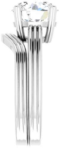 Sužadėtuvių Žiedas „Solitaire“ 14k white gold Round 8.8mm (9)