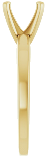 Sužadėtuvių Žiedas „Solitaire“ 10k yellow gold Square 5.5mm (4)