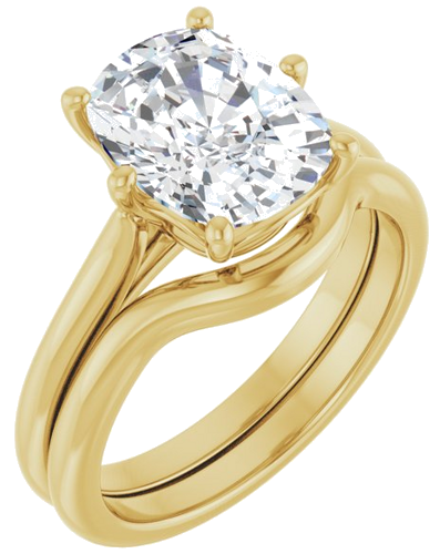 Sužadėtuvių Žiedas 14k yellow gold Elongated Cushion 10mm x 8mm (6)