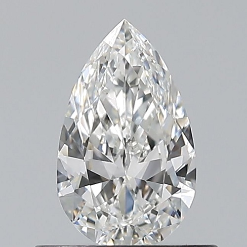 0.5 carat F-VVS2 Natūralus Pear Deimantas (1)