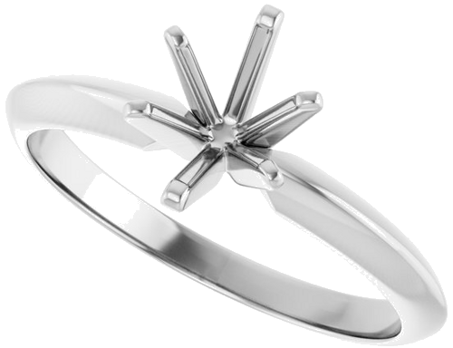 Sužadėtuvių Žiedas „Solitaire“ 585 Baltojo Aukso Oval 7.5mm x 5.5mm (5)