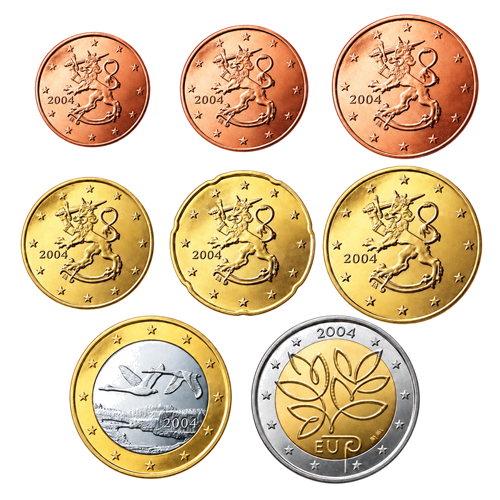 2004 Финляндия Набор евро монет (1)