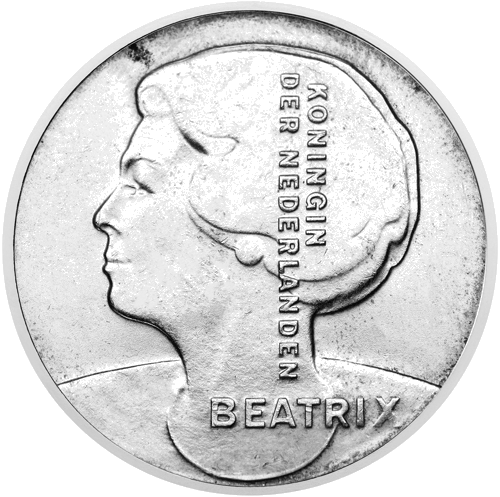 10 Gulden Beatrix Jan Steen 1996 Netherlands Silver Coin (2)