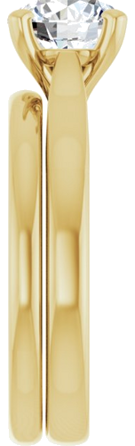Sužadėtuvių Žiedas 18k yellow gold Round 7mm (9)