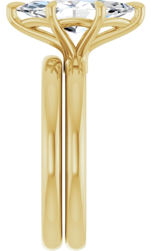 Sužadėtuvių Žiedas „Solitaire“ 14k yellow gold Marquise 13mm x 6.5mm (9)