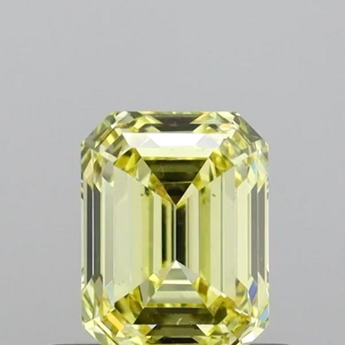 0.56 carat Fancy Intense Yellow-SI1 Natūralus Emerald Deimantas (1)