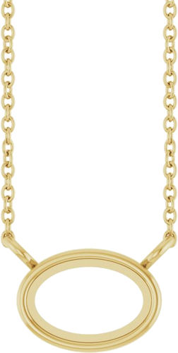 Pakabukas „Bezel-Set Cabochon“ 14k yellow gold Oval 6mm x 4mm (1)