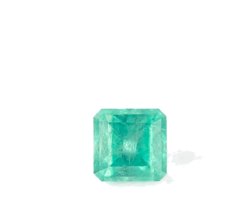 0.62 carat GREEN Square Smaragdas (1)