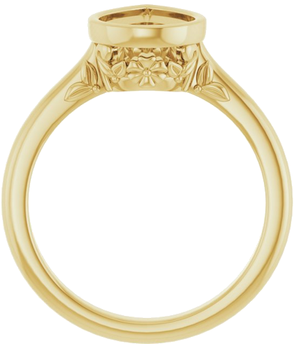 Sužadėtuvių Žiedas „Bezel-Set“ 14k yellow gold Pear 10mm x 7mm (2)