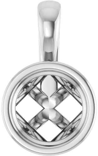 Pakabukas „Solitaire“ 585 Baltojo Aukso Round 6.5mm (1)