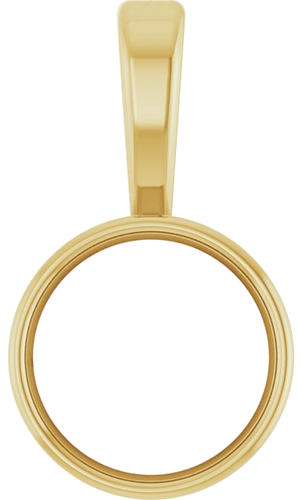 14K Yellow 6.5 mm Round Bezel-Set Solitaire Pendant Mounting (1)