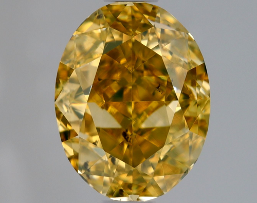 1.57 carat Fancy Brownish Orangey Yellow-SI2 Natūralus Oval Deimantas (1)