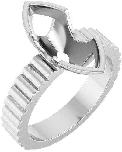 Sužadėtuvių Žiedas „Half-Bezel Solitaire“ 925 Sidabro Marquise 15mm x 7mm (1)