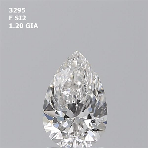 1.2 carat F-SI2 Natūralus Pear Deimantas (1)