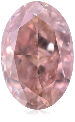 0.43 carat Fancy Orangey Pink-VS2 Natūralus Oval Deimantas (1)