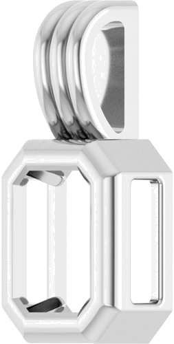Pakabukas „Back-Set Solitaire“ 925 Sidabro Emerald 7mm x 5mm (2)