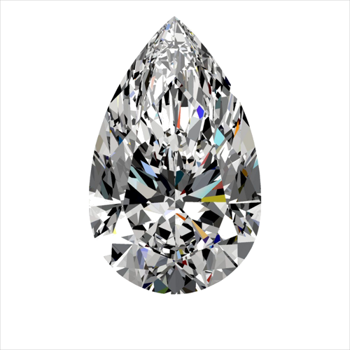 0.41 carat D-VVS2 Natūralus Pear Deimantas (1)