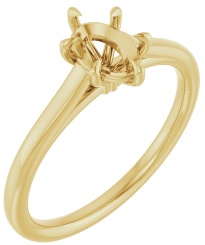 Sužadėtuvių Žiedas „Claw-Pong“ 14k yellow gold Oval 7mm x 5mm (1)