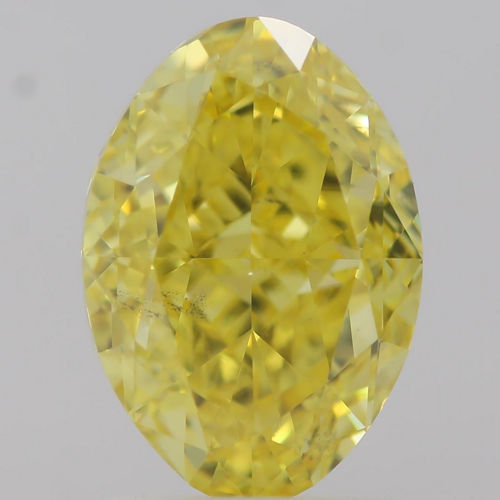 2.01 carat Fancy Vivid  Yellow-SI1 Natūralus Oval Deimantas (1)