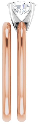 14K Rose   White  7x5 mm Oval Solitaire Engagement Ring Mounting (9)