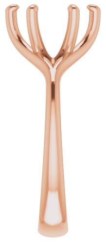 14K Rose 9 mm Round Engagement Ring Mounting (4)