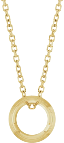 Pakabukas „Solitaire Bezel-Set“ 14k yellow gold Round 6.5mm (1)