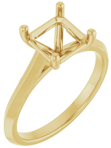 Sužadėtuvių Žiedas „Solitaire“ 585 Geltonojo Aukso Asscher 7mm (1)