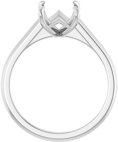 Sužadėtuvių Žiedas „Claw-Prong Solitaire“ 14k white gold Emerald 9mm x 7mm (2)