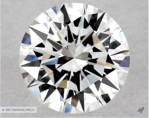 0.5 carat F-SI1 Excellent cut Natūralus Round Deimantas (1)